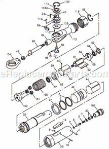 Page A Diagram and Parts List for CP826 T025074 Chicago Pneumatic Ratchet